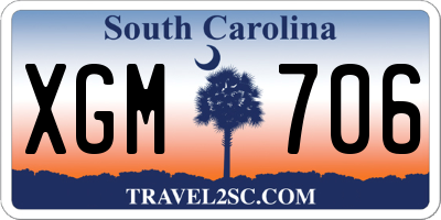 SC license plate XGM706
