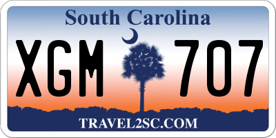 SC license plate XGM707