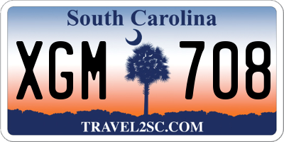 SC license plate XGM708