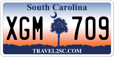 SC license plate XGM709
