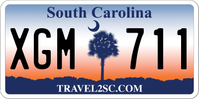 SC license plate XGM711