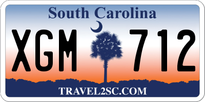 SC license plate XGM712