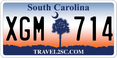 SC license plate XGM714
