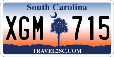 SC license plate XGM715
