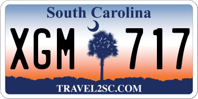 SC license plate XGM717