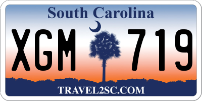 SC license plate XGM719