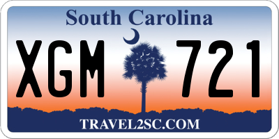 SC license plate XGM721