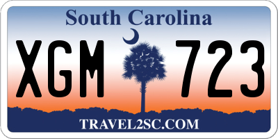 SC license plate XGM723