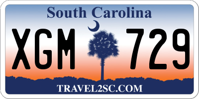 SC license plate XGM729