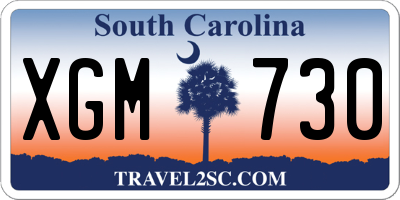 SC license plate XGM730