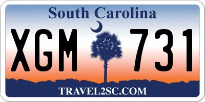 SC license plate XGM731