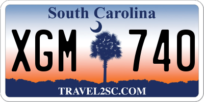 SC license plate XGM740