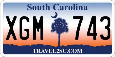 SC license plate XGM743