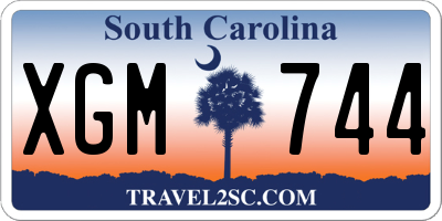 SC license plate XGM744