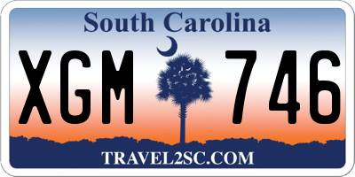SC license plate XGM746