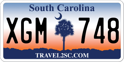 SC license plate XGM748