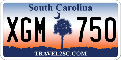 SC license plate XGM750