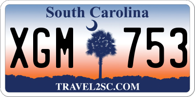 SC license plate XGM753