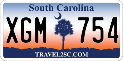 SC license plate XGM754