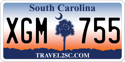 SC license plate XGM755