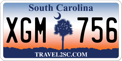 SC license plate XGM756