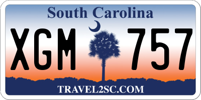 SC license plate XGM757