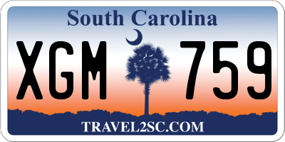 SC license plate XGM759