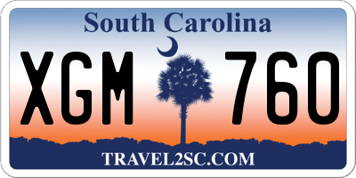 SC license plate XGM760