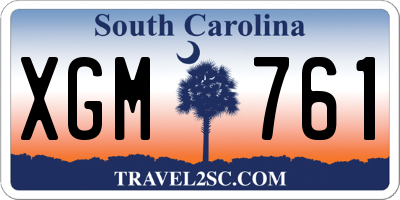 SC license plate XGM761