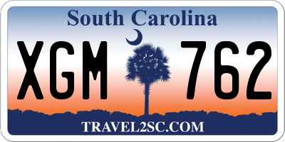 SC license plate XGM762