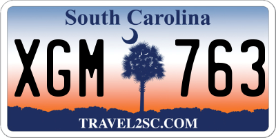 SC license plate XGM763