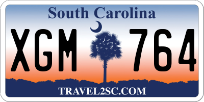 SC license plate XGM764