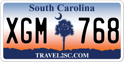 SC license plate XGM768