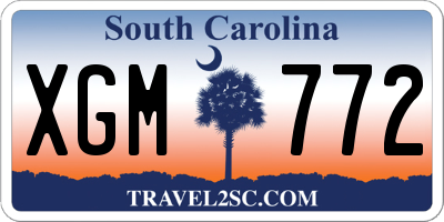 SC license plate XGM772