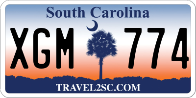 SC license plate XGM774