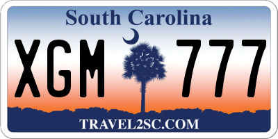 SC license plate XGM777