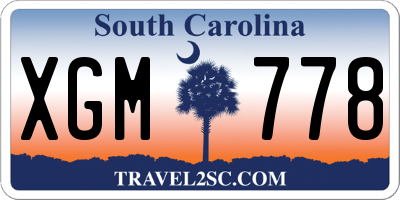 SC license plate XGM778