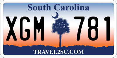 SC license plate XGM781