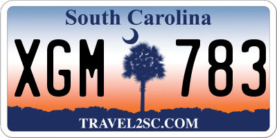 SC license plate XGM783