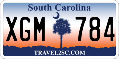 SC license plate XGM784