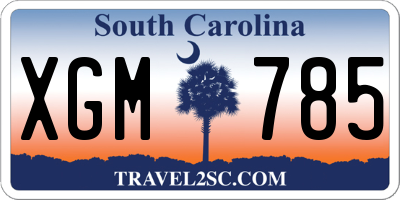 SC license plate XGM785