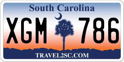 SC license plate XGM786