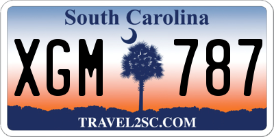 SC license plate XGM787
