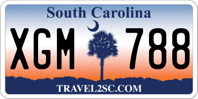 SC license plate XGM788