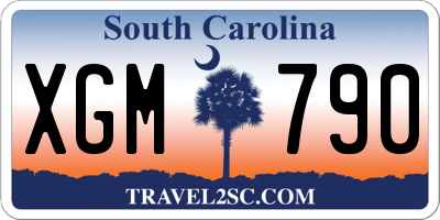SC license plate XGM790