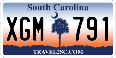 SC license plate XGM791