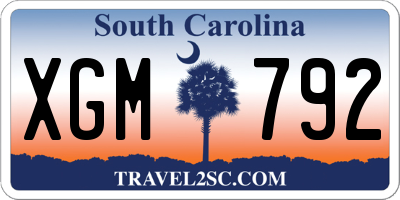 SC license plate XGM792