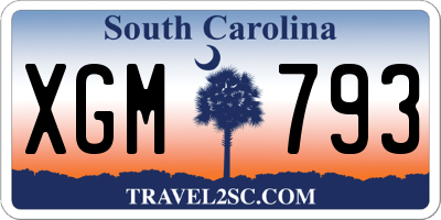 SC license plate XGM793