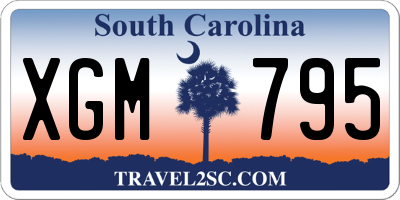 SC license plate XGM795