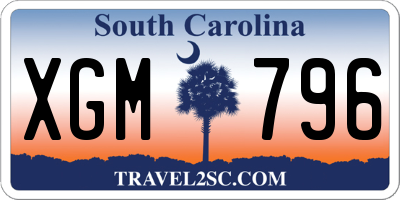 SC license plate XGM796